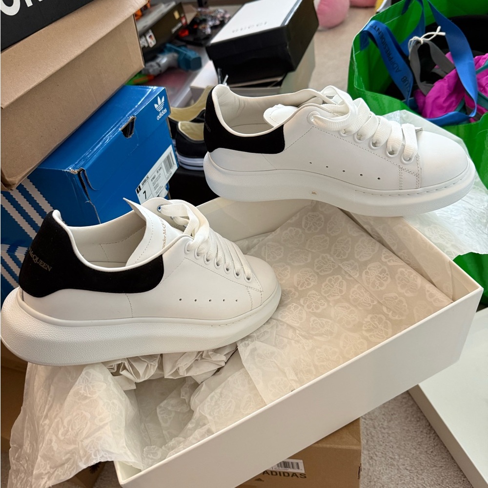 Alexander McQueen White and Black Sneakers